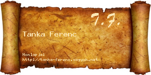 Tanka Ferenc névjegykártya